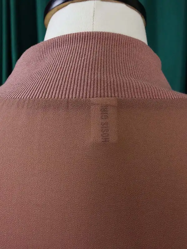 Relaxed Sheer Long Sleeve Asymmetric High Neck T-Shirt