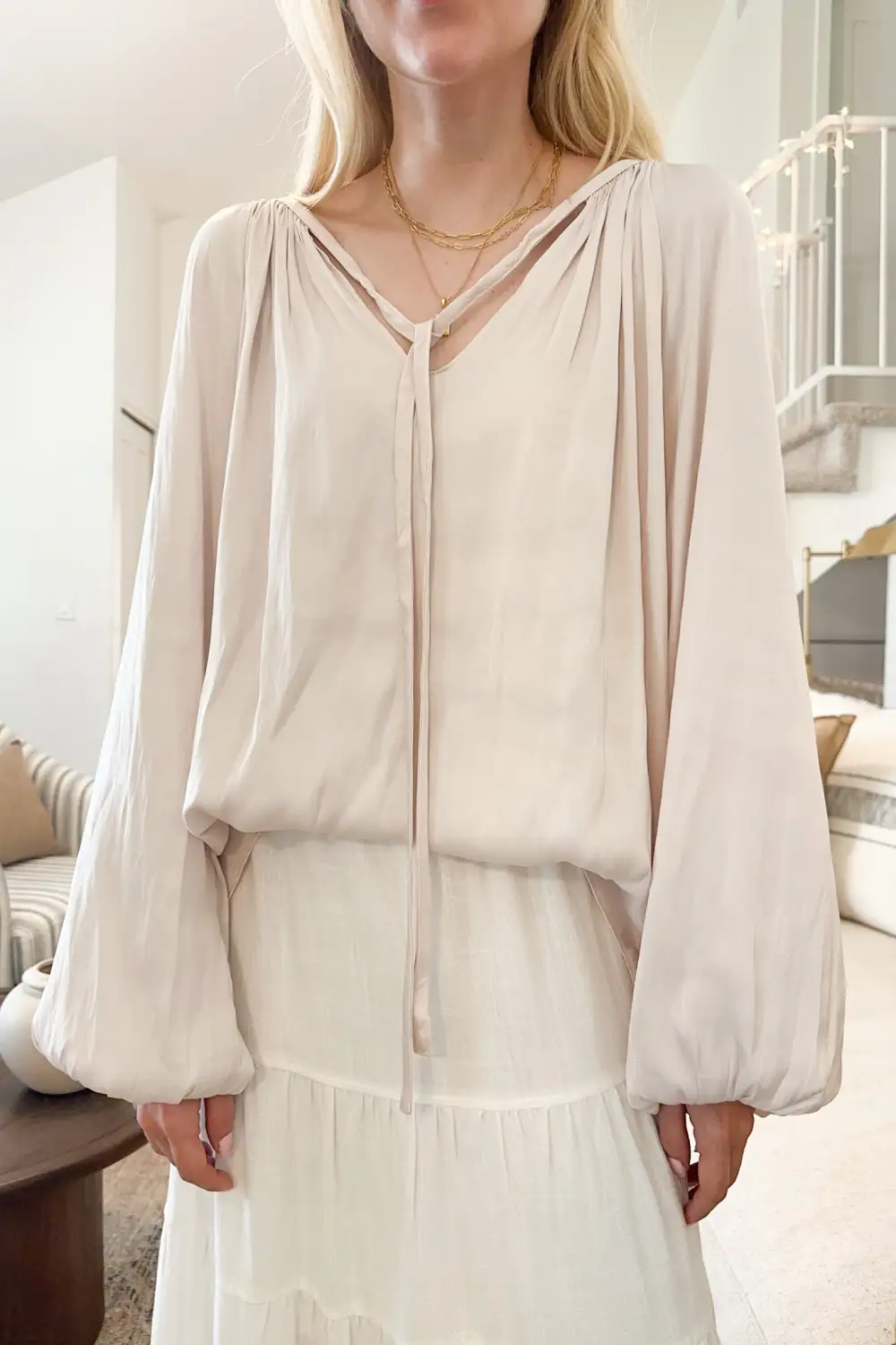 Easy Wear Soft Satin Blouse