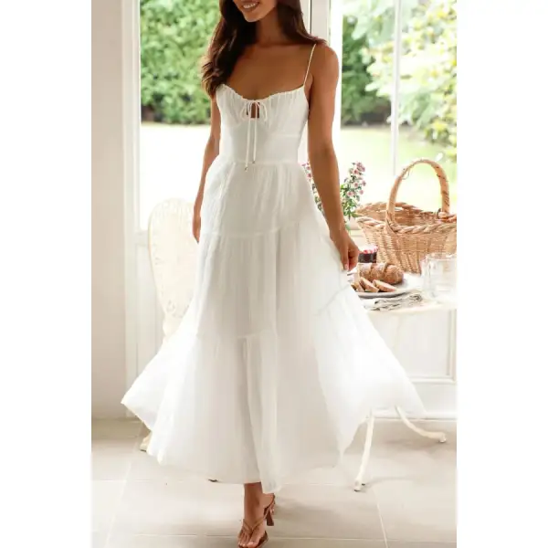 Ruched Smocked Back Cami Dress