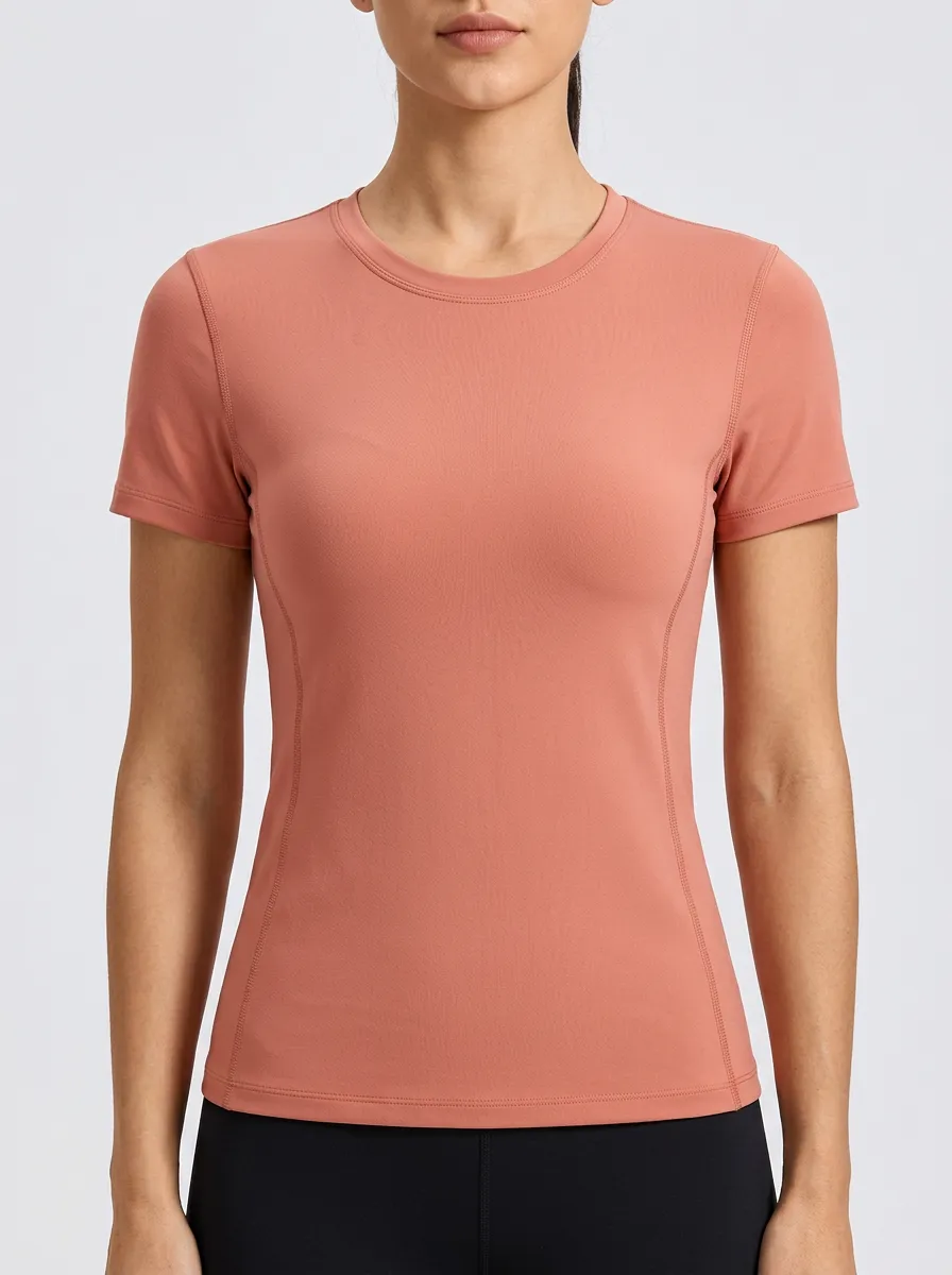 Women's Fitted Side-Panel Crewneck T-Shirt