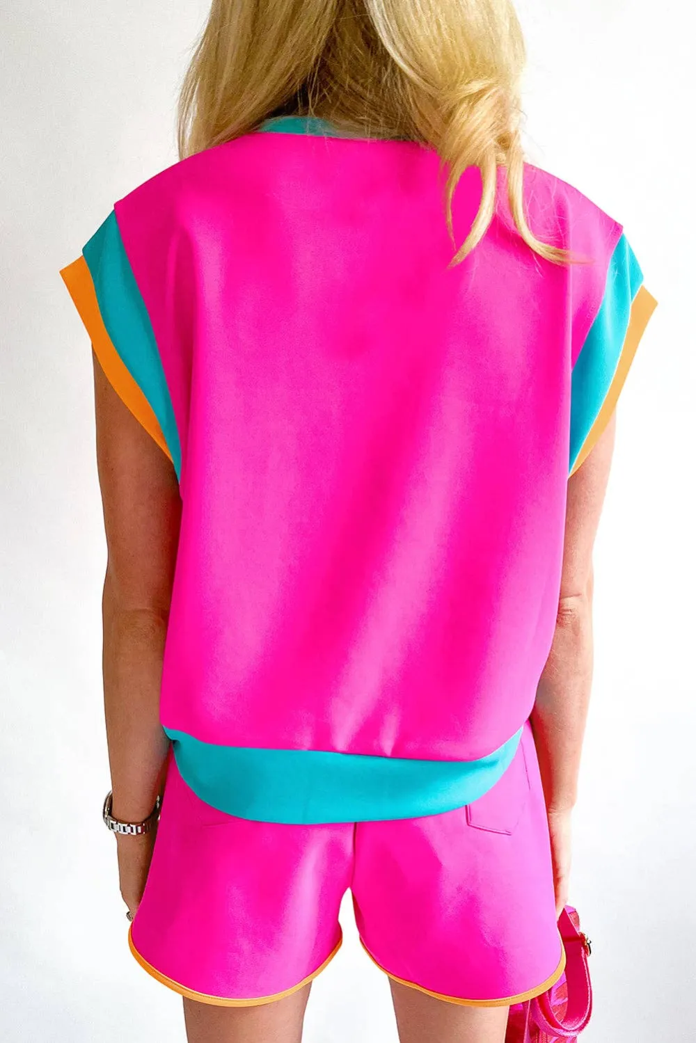 Color Block Two Piece Set