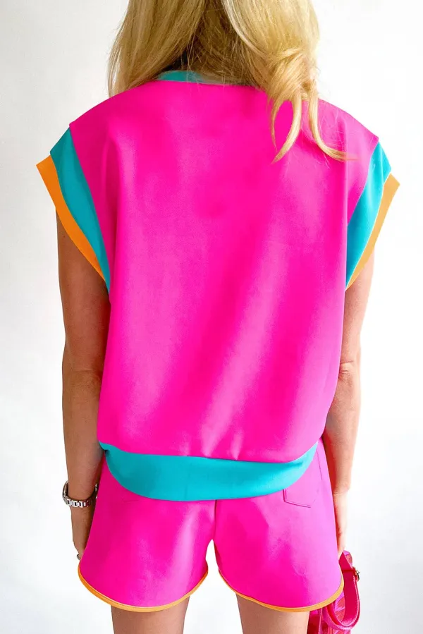 Color Block Two Piece Set