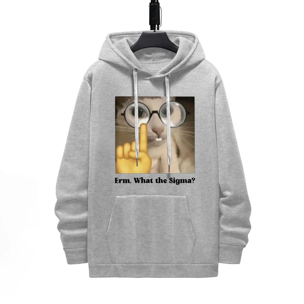 Erm What The Sigma Pattern Printed Hoodie