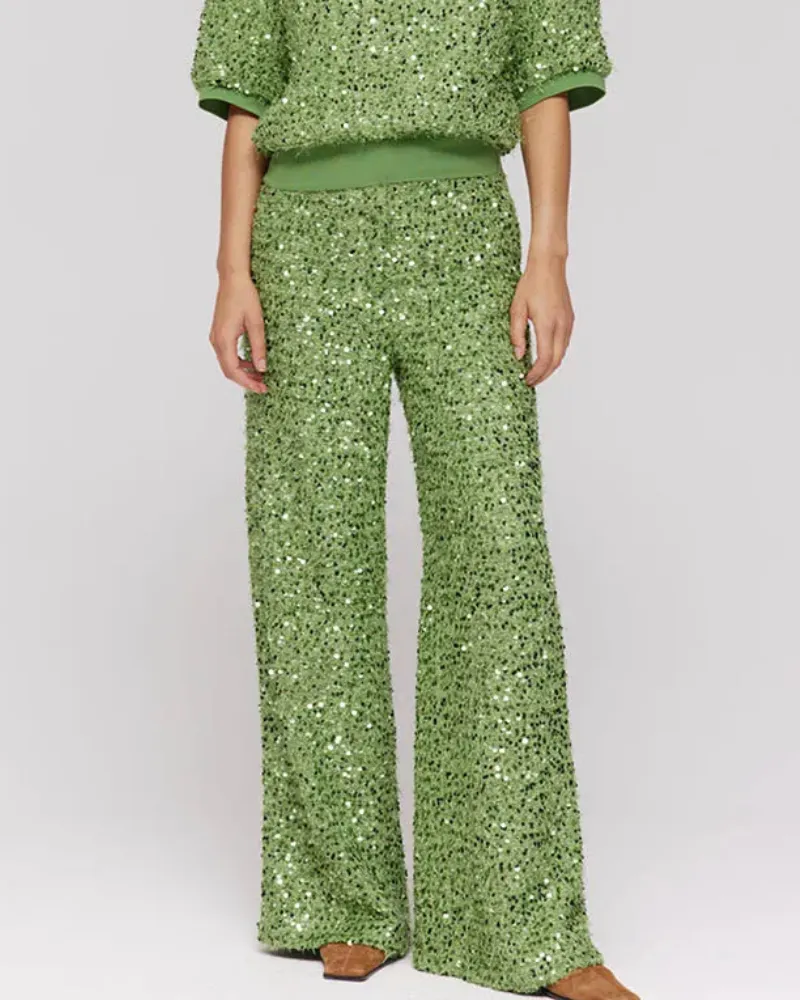 Relaxed Sequin Wide Leg Pants