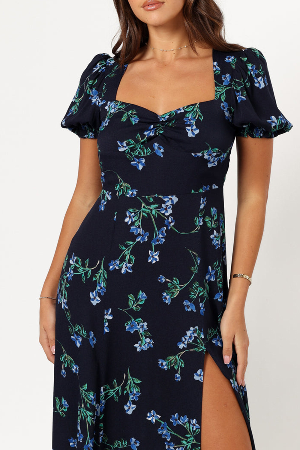 MIDNIGHT BLUES MIDI DRESS