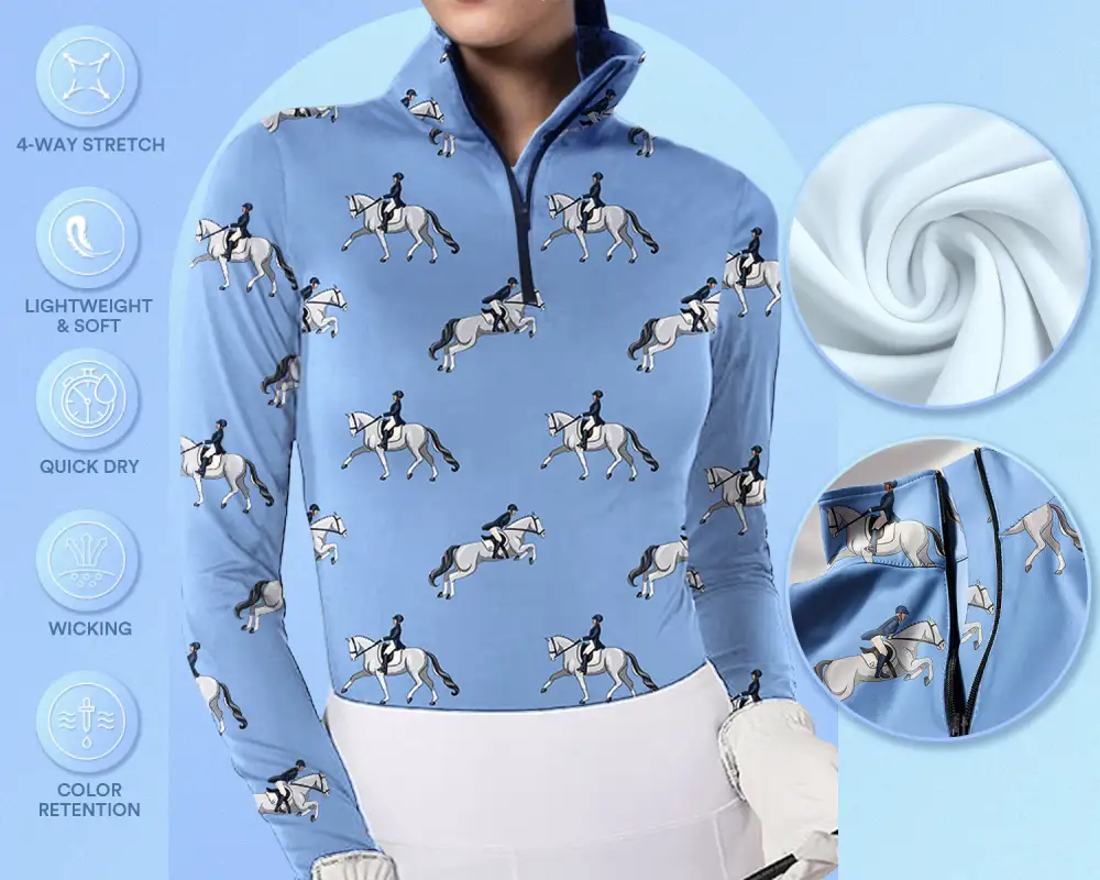 Women's Riding Style Christmas Print Long Sleeve Casual Shirt
