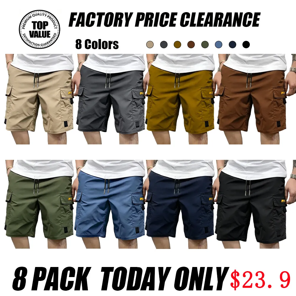 Men'S Multi-Pocket Cargo Shorts