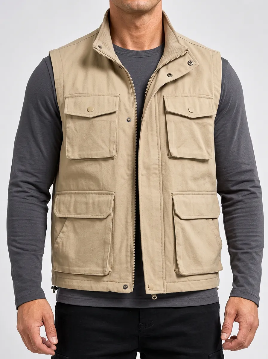 Men's Outdoor-Inspired Sleeveless Jacket