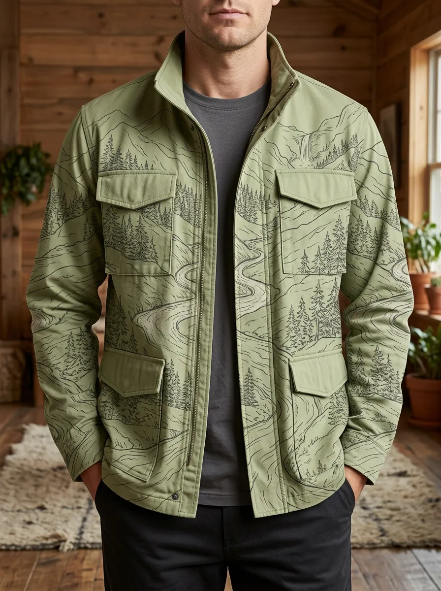 Men's Outdoor Nature Mountain Forest Rugged Vista Jacket