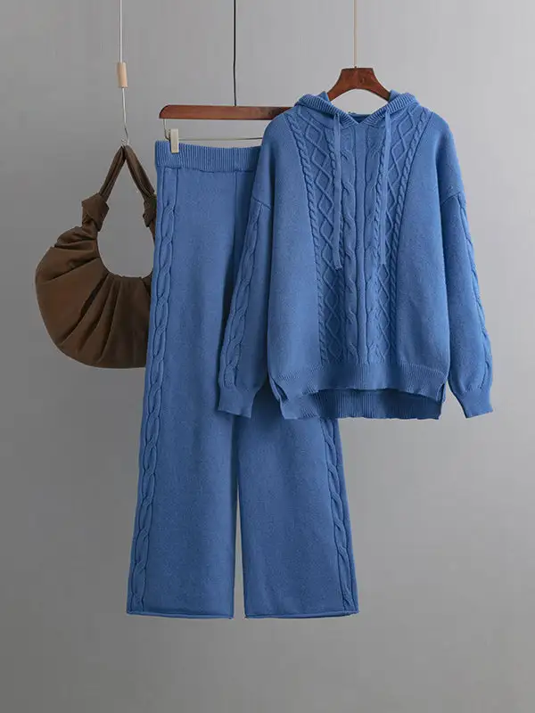 Relaxed Hooded Sweater And Pants Set
