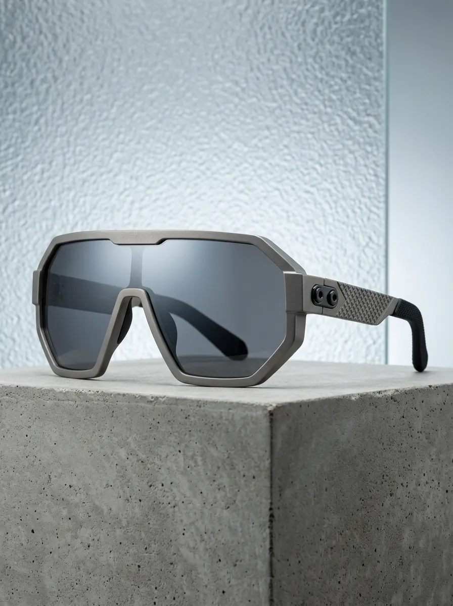 Unisex Sporty Cyberpunk Octagonal Frame Printed Sunglasses