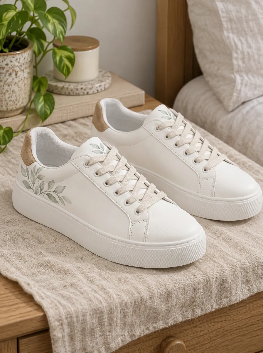 Women's Street Botanical Minimalist Leaf Skate Shoes