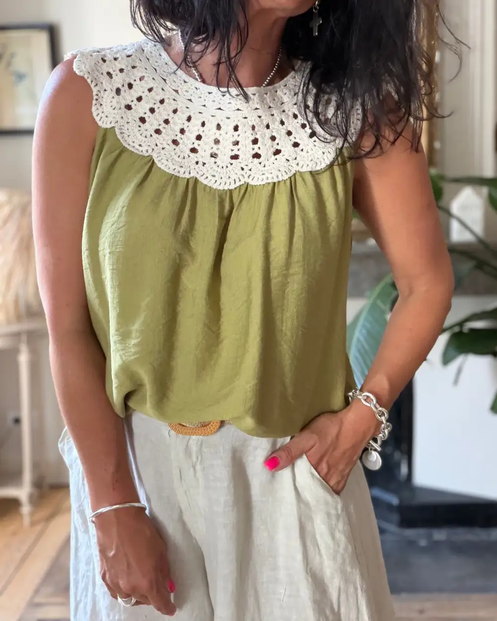 Cotton Crochet Blouse