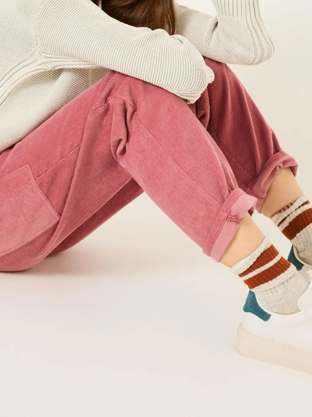 Chesil Blush Pink Cord Trousers