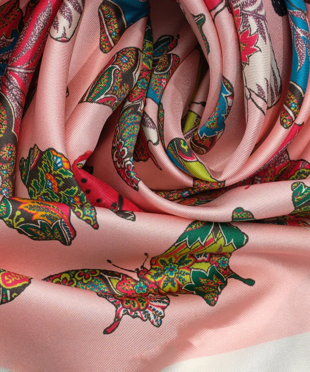 Multicolor  Art Graphic Silk Square Scar