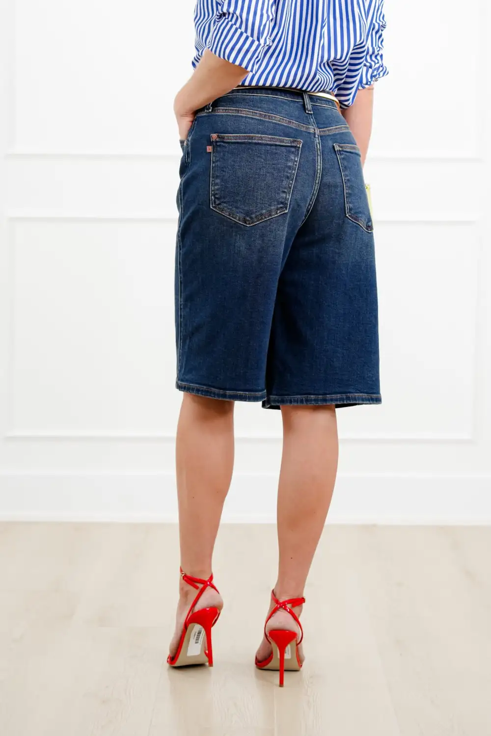 Judy Dark Wash Jort Shorts