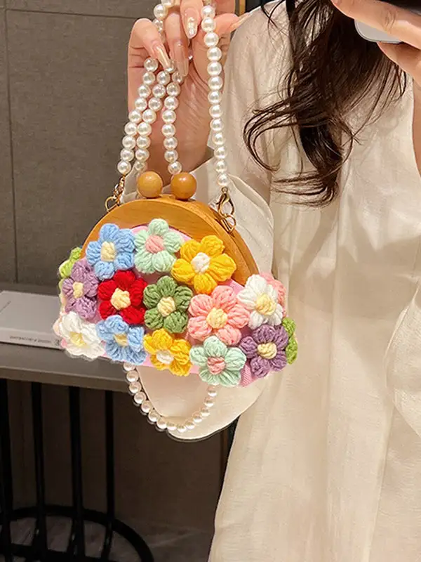 Woven Canvas Crossbody Bag