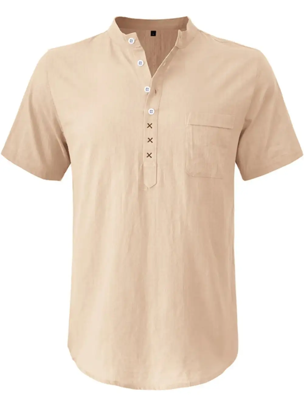 Classic Short-Sleeve Linen-Blend Polo Shirt