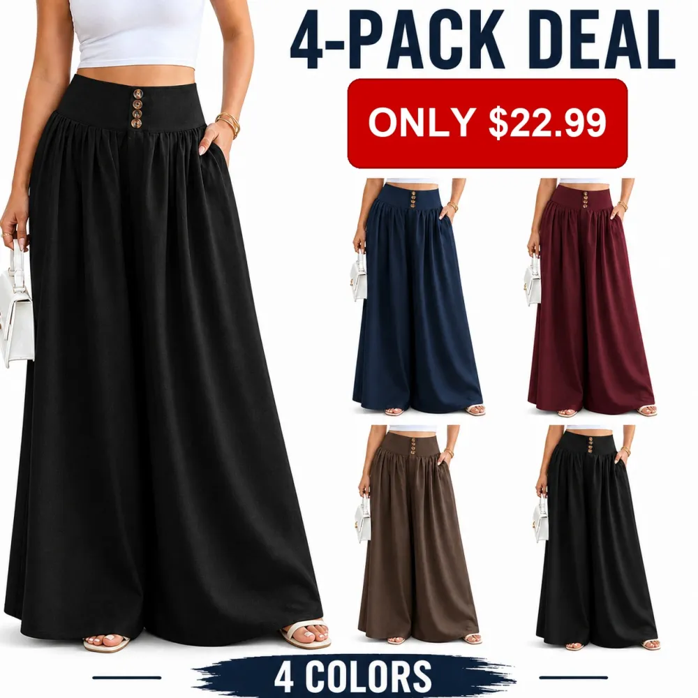 Women's High-Waisted Wide-Leg Palazzo Pants