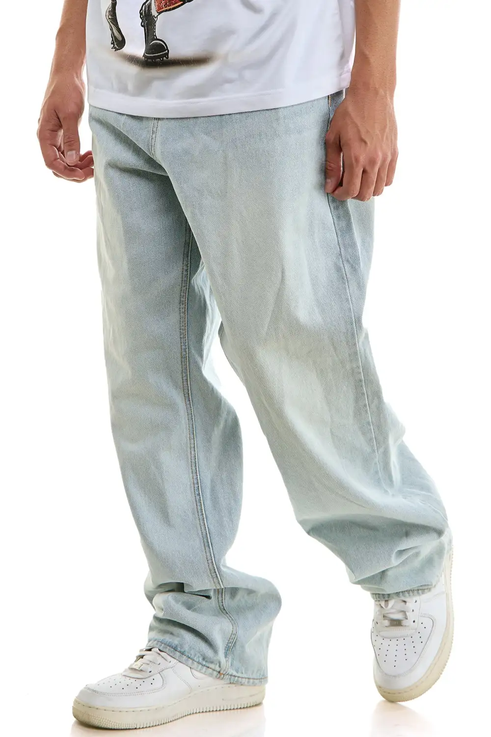 Men's Streetwear Stretch Relaxed Essential Jeans