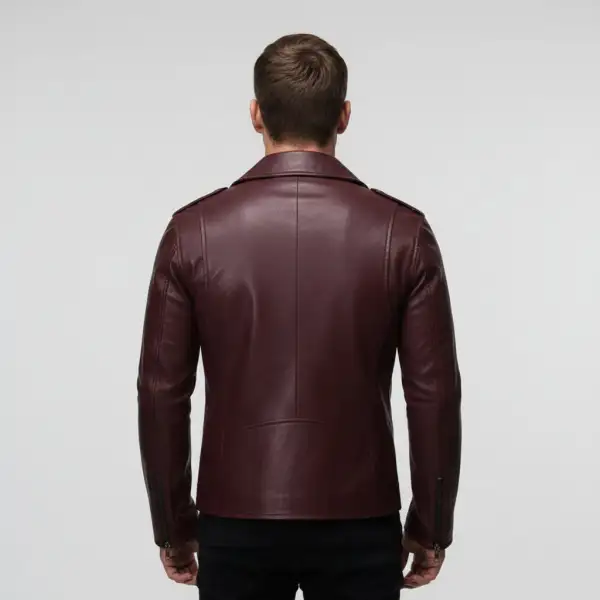 Crafted Look Leather Biker Motorcycle Jacket