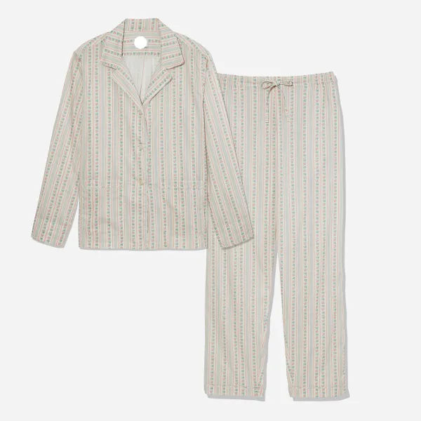 Printed Floral Cotton Long PJ Set