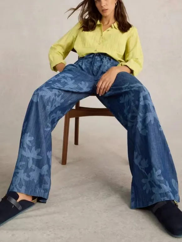 Denim Wide Leg Trouser