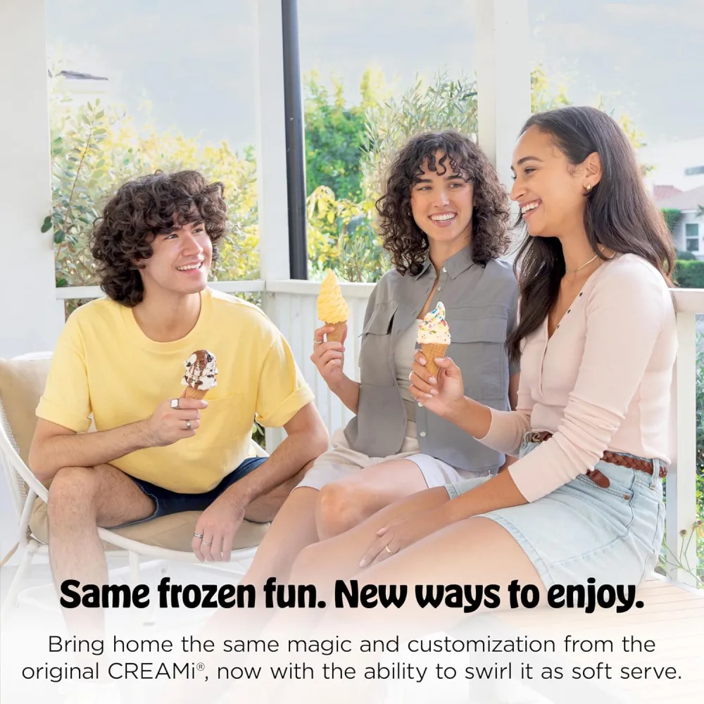 Ninja CREAMi Scoop & Swirl Ice Cream and Soft Serve Maker