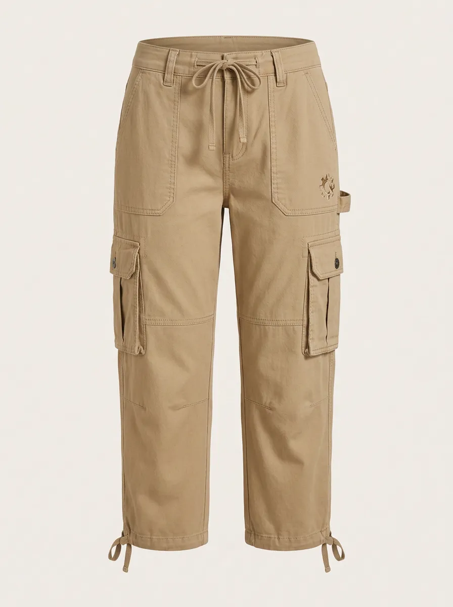 Women's Easygoing Multi-Pocket Utility Capri Pants