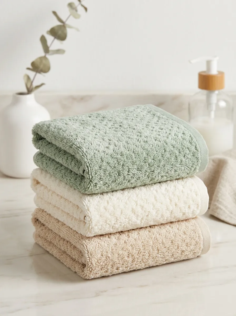 Home Spa Textured Bath Towel Trio