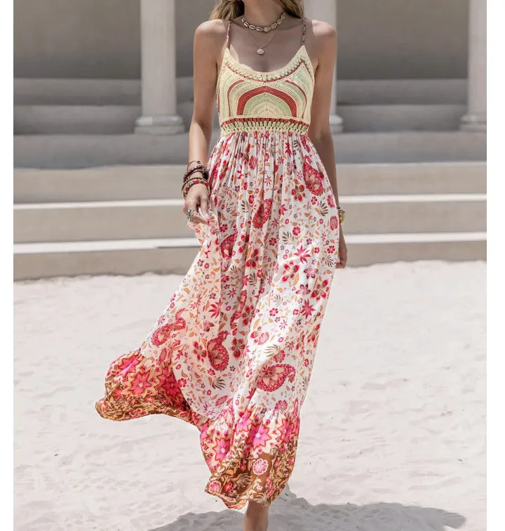 Printed Scoop Neck Cami Dress