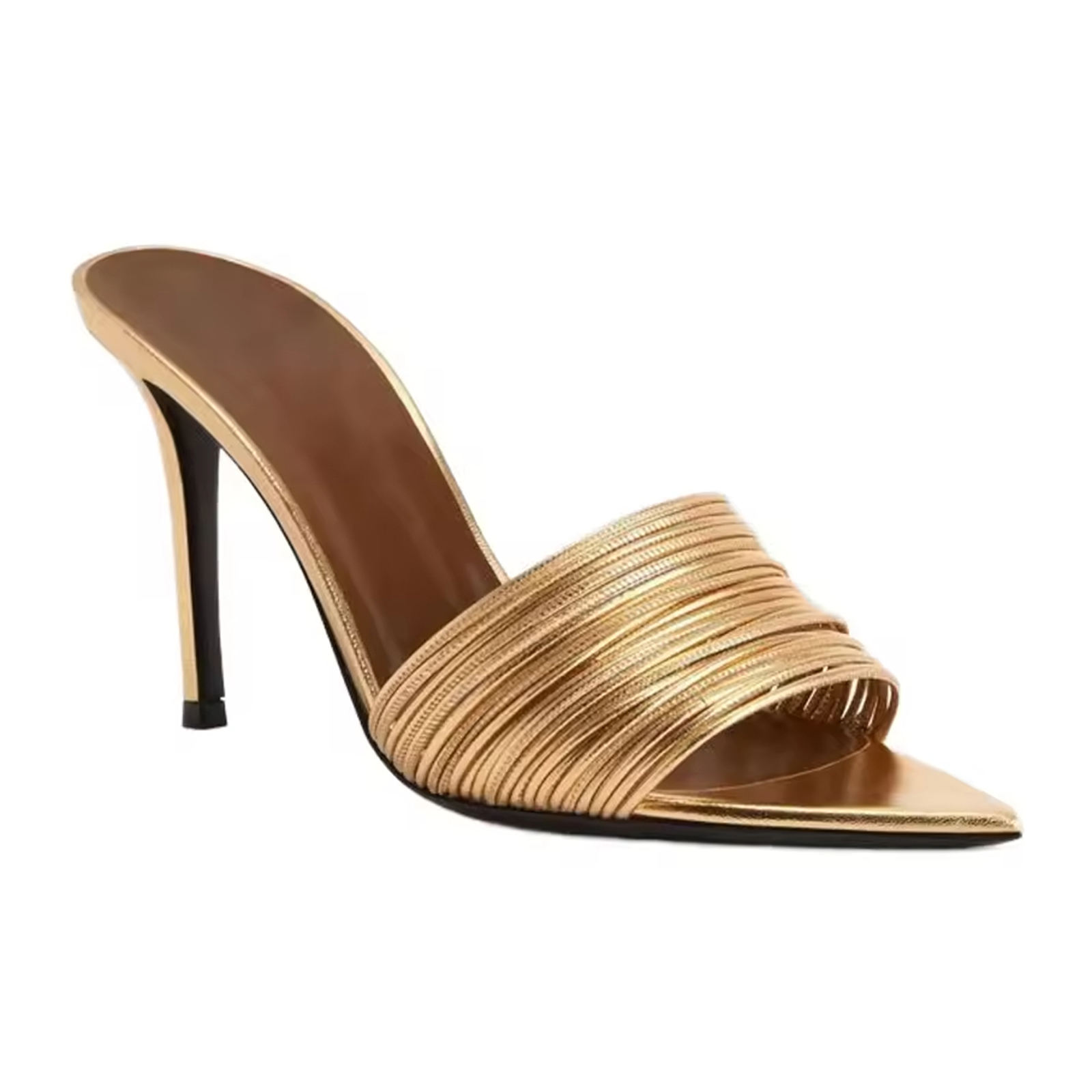 Aurora Gold Pointed Toe Heels