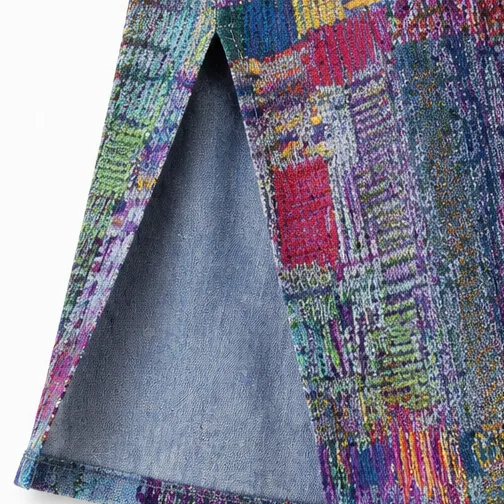 Painterly Patchwork Midi Dress