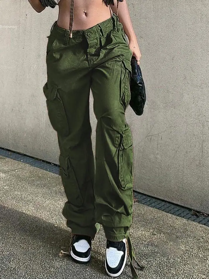 Vintage Multi Pocket Patched Cargo Jeans