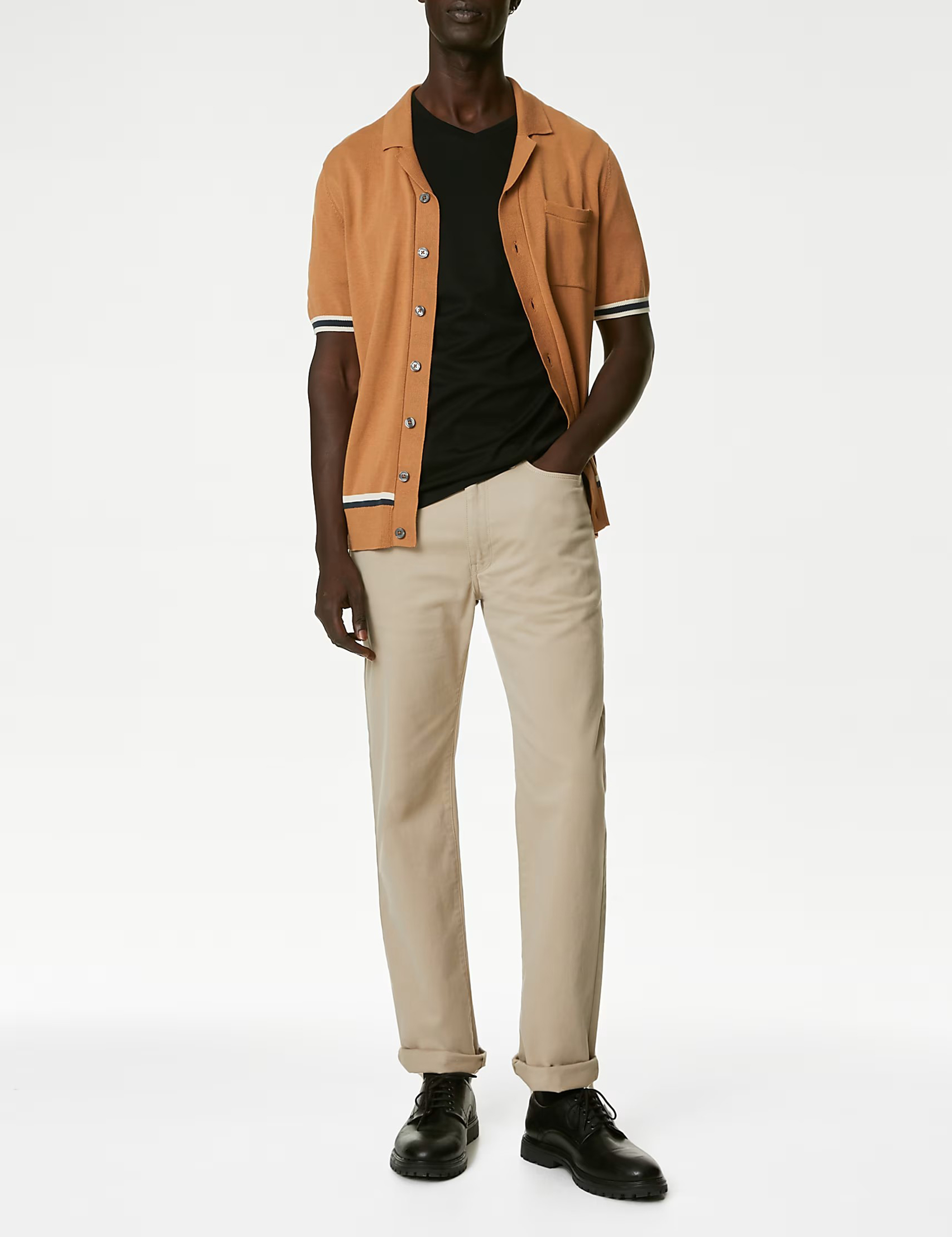 Pure Cotton V-Neck T-Shirt