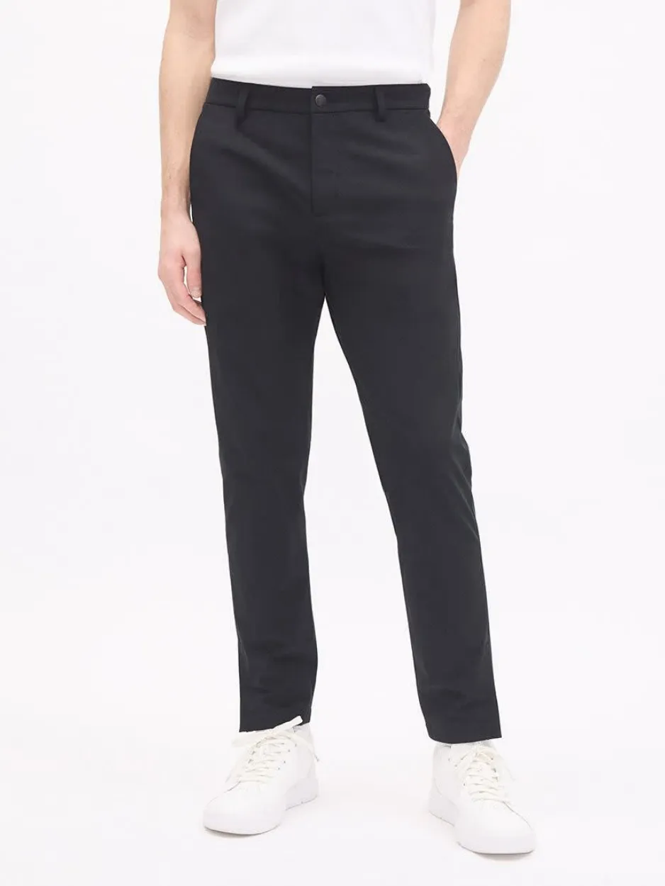 Black Super-Stretch Slim-Fit Leisure Pant
