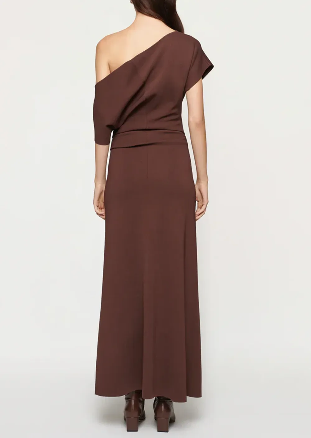 FRONT SLIT ASYM KNIT DRESS