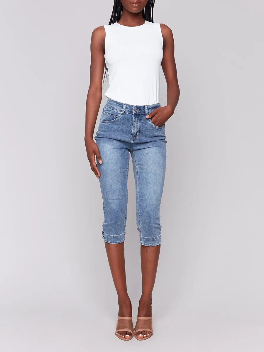 Women's Breathable Cotton Twill Cropped Pants