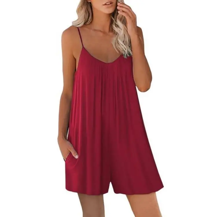 Relaxed Sleeveless Casual Loose-Fit Romper