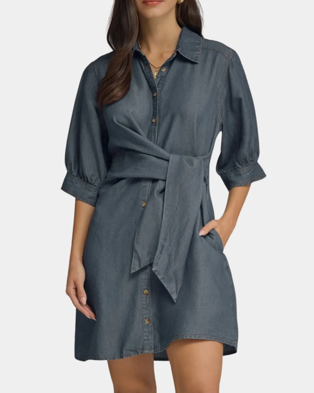 Front Tie Accent Dress