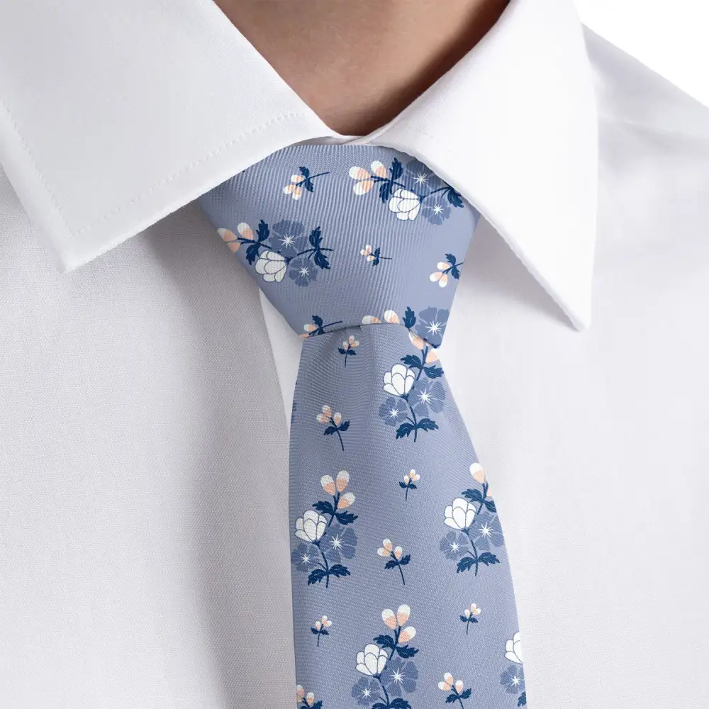 Elegant Floral Texture Necktie