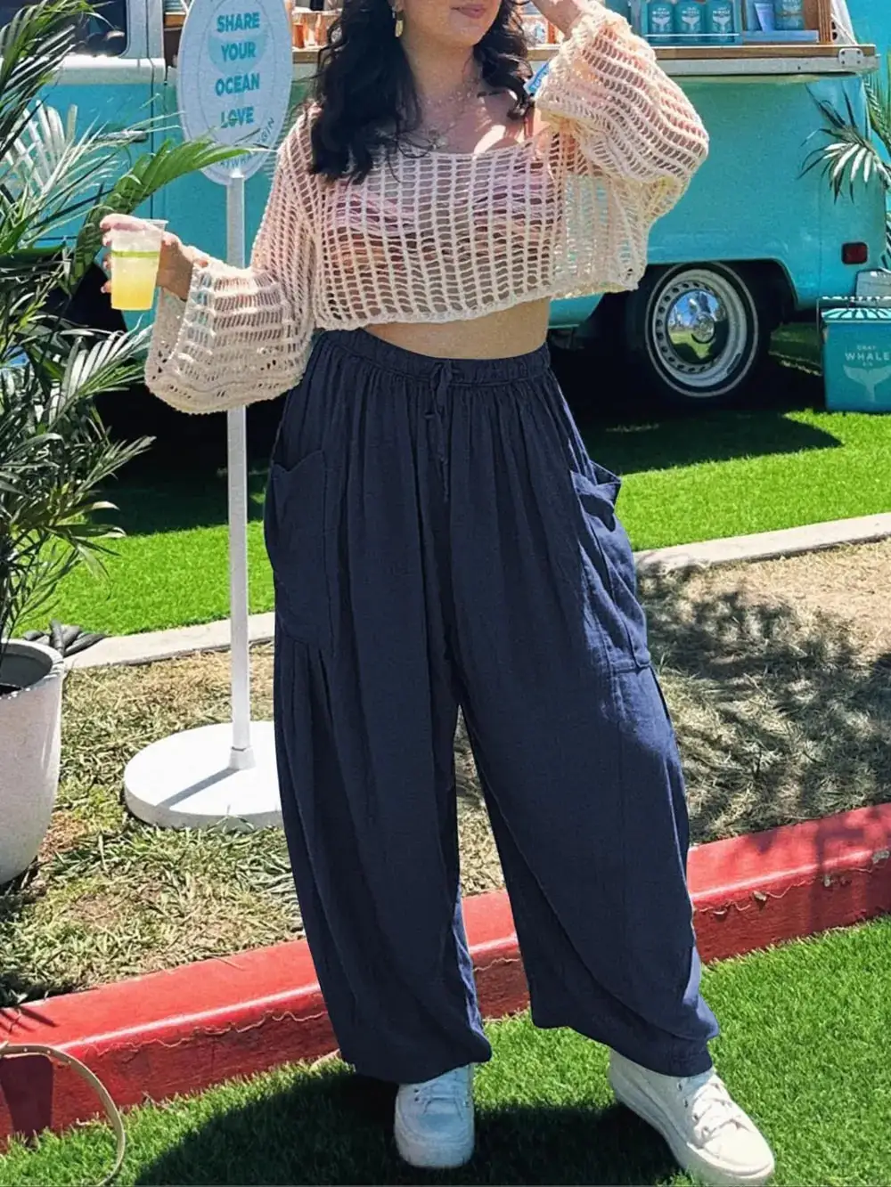 Casual Drawstring Pocket Detail Pants