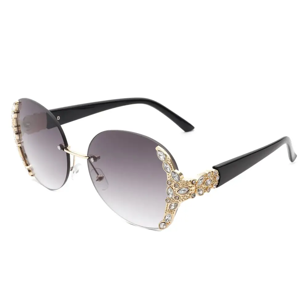Simple Oval Round Frame Sunglasses