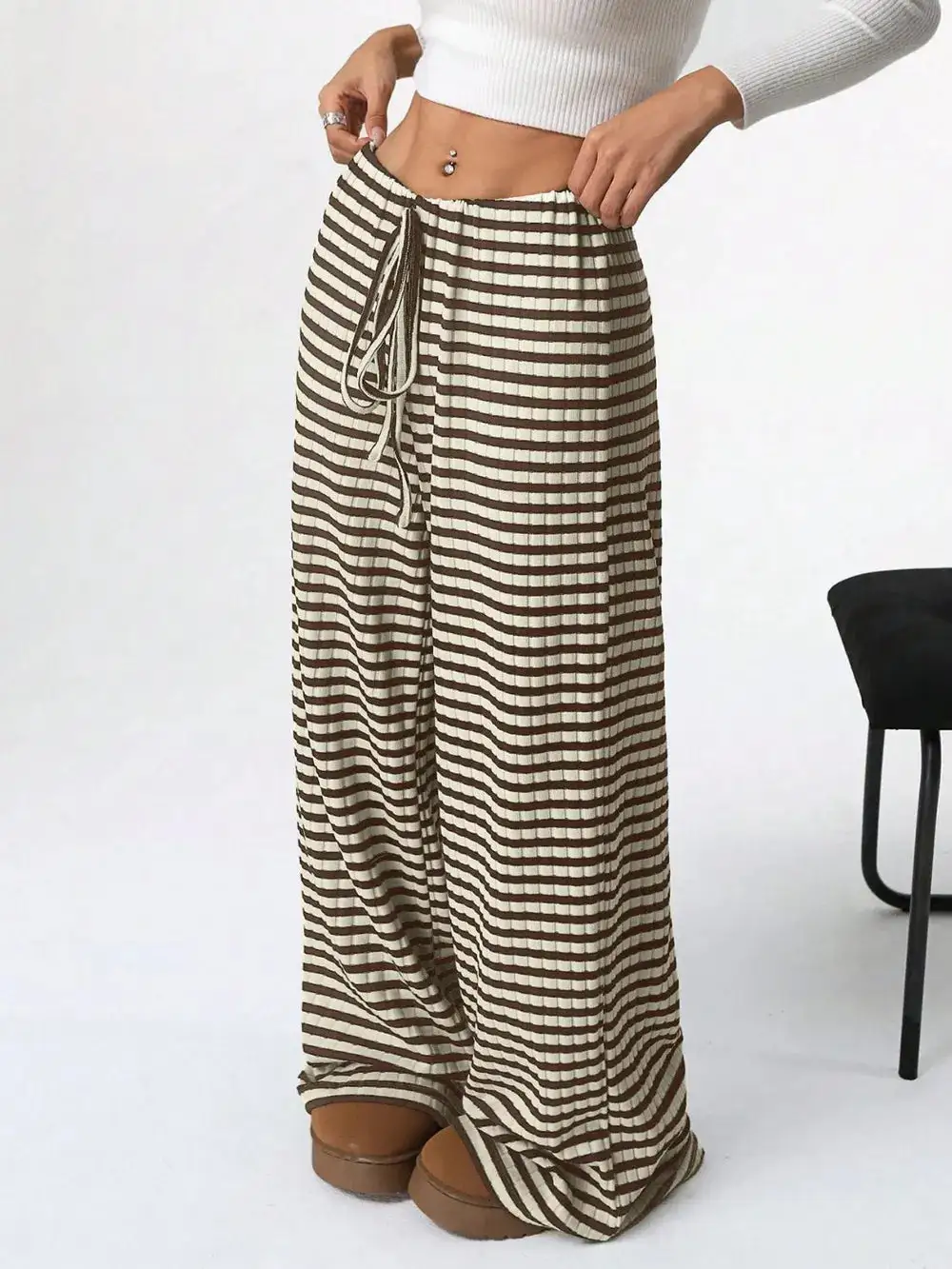 Modern Tie Waist Tie Detail Pants