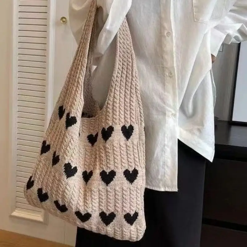 Crochet Tote Bag Small Fresh Simple Knitted Bag