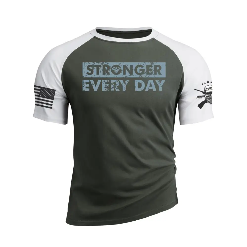 STRONGER EVERY DAY RAGLAN GRAPHIC TEE