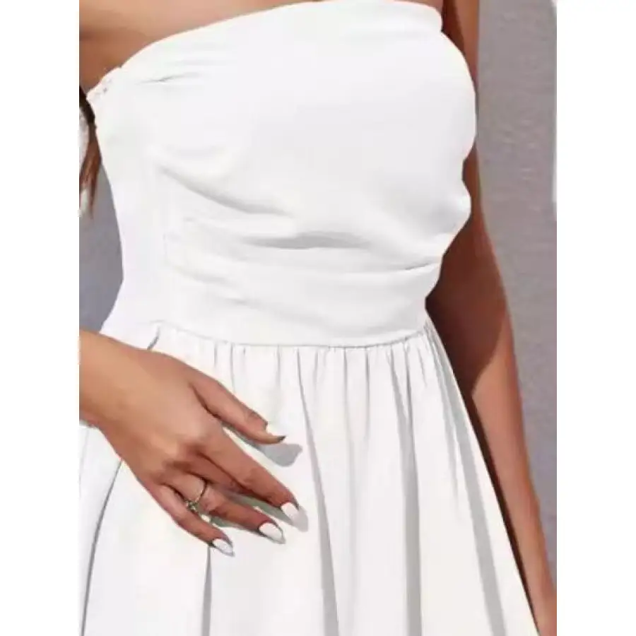 Everyday Ruched Tube Mini Dress