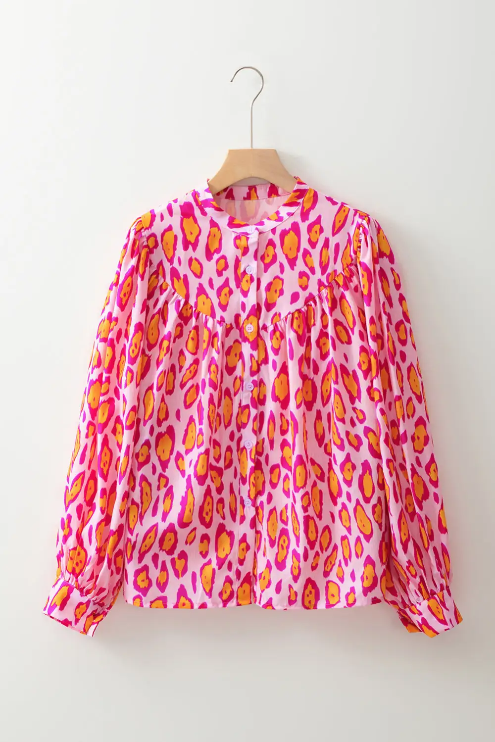 Leopard Print Loose Fit Blouse