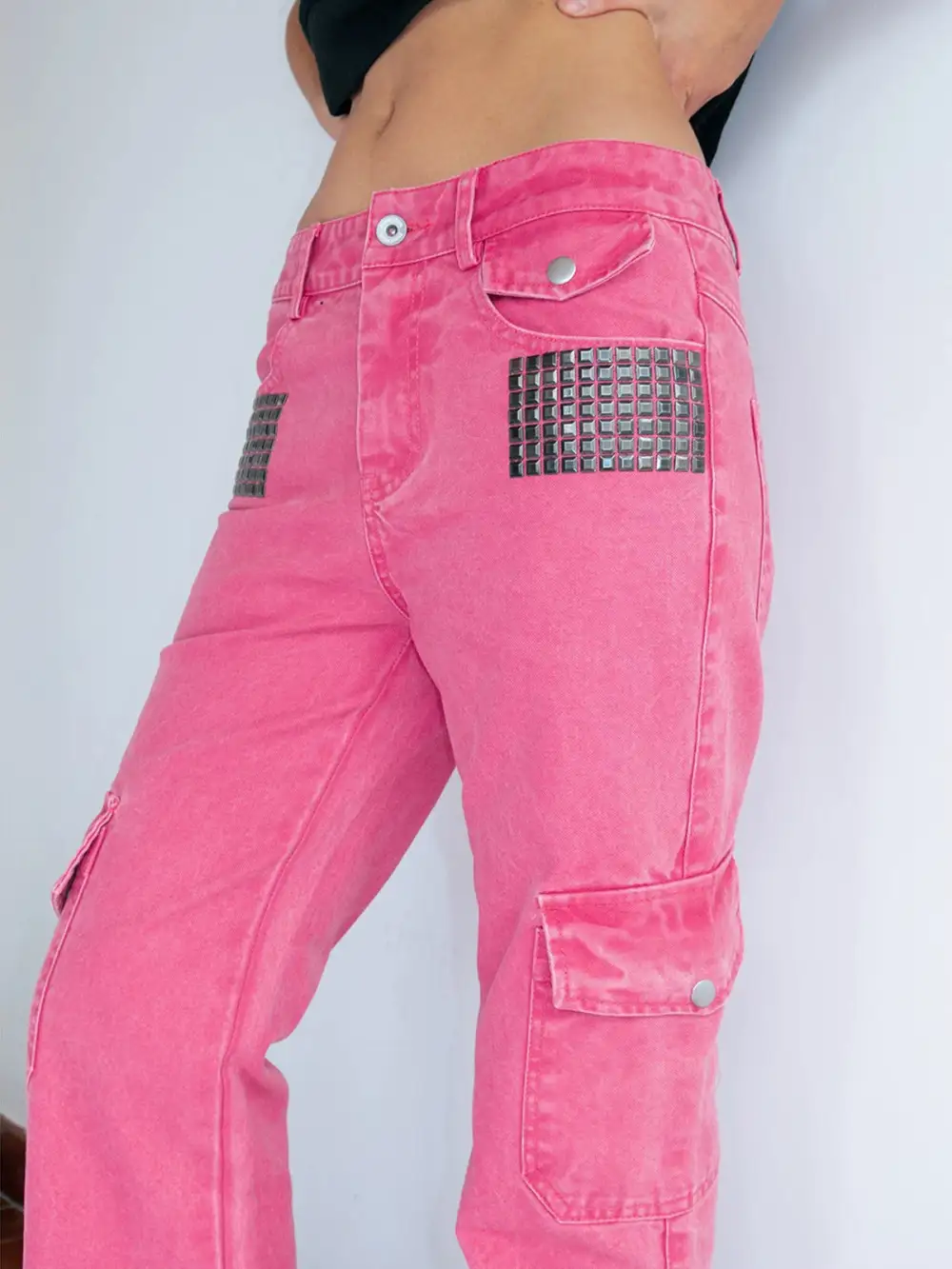 Flared Multi-Pocket Cargo Pants