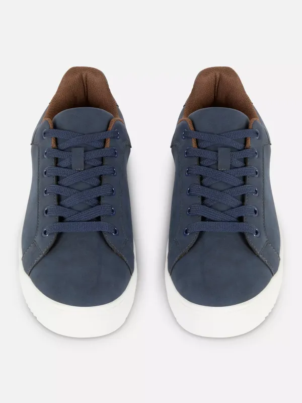 Casual Low-Top Thick-Soled Dark Blue Shoes